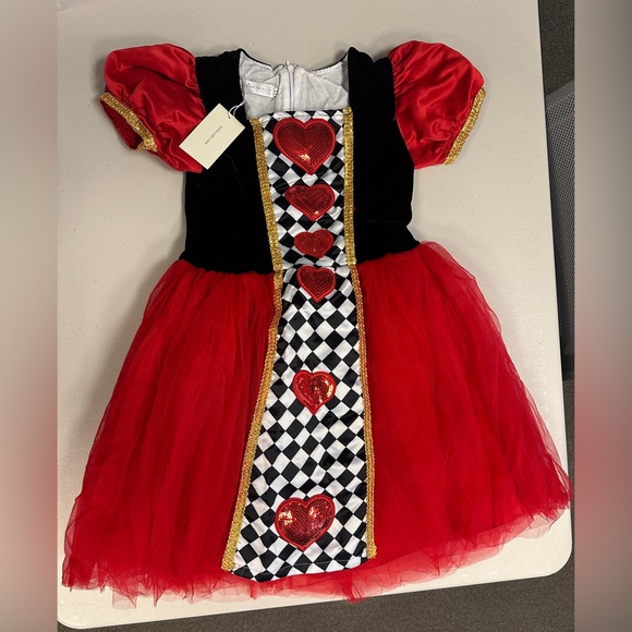 Queen of Hearts Kids Costume - Red and Black - Picture 1 of 1